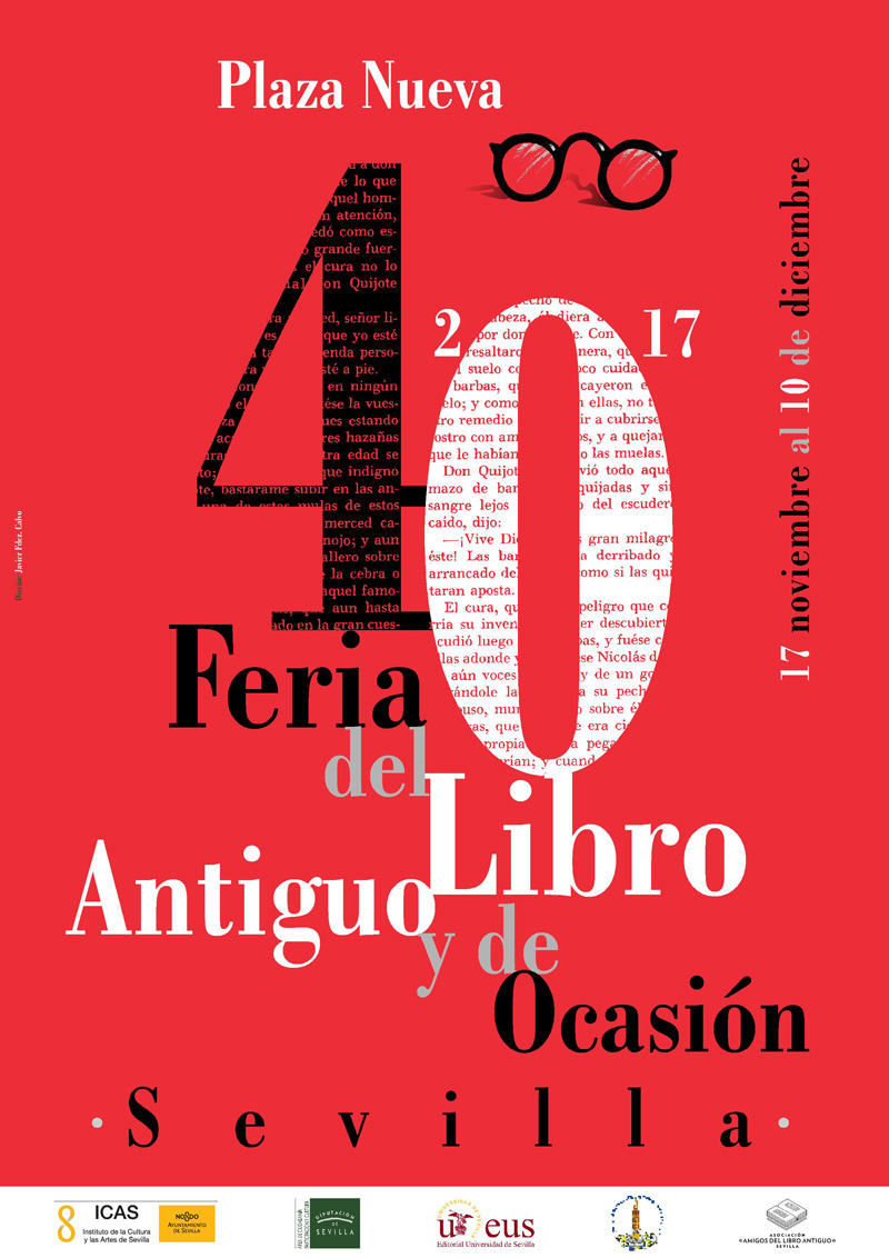 Cartel del la Feria del Libro Antiguo y de Ocasión de Sevilla 2017